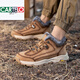 CARTELO crocodile (CARTELO) two-layer cowhide autumn and winter waterproof non-slip outdoor hiking shoes men's genuine leather shoes hiking and mountain climbing casual shoes plus velvet 2287 dark gray 39
