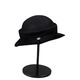Wool hat women's autumn and winter French Hepburn style black basin hat temperament high-end hat trendy curly stewardess hat black one size adjustable small