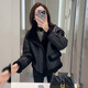 Pier Cardan Fur Integrated Lamb Plush Толстое пальто для женщин 2025 Осень и Зимняя Новая Шорт Кожаная куртка Maillard Brown L [Предлагается 119-129JIN [JIN равно 0,5 кг]]]]