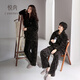 Yuenei Couple Pajamas Women's Autumn and Winter Coral Fleece Thickened Flannel Home Clothes Men's Black Suit 34109 Black Brown Men's 2XL (Male 160-180 Jin Jin equals 0.5 kg / Female 140-160 Jin Jin equals 0.5 kg)