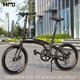 HITO Germany HITO 22-inch folding bicycle, ultra-light aluminum alloy portable variable speed parent-child bicycle that can be placed in the trunk, 22-inch Phantom Gray, 9-speed, free trial ride, 22-inch, 9-speed