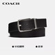 Coach [brand direct supply] Men's classic needle buckle double -sided use of wide version belt black