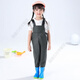 The little cleaner chooses water fork pants for children, water suits for playing in the sea, waterproof waders, jumpsuits for kindergarten, children's beach rain boots for men and women, children's dinosaur overalls with pockets, size 34 (shoe inner length 21c)