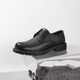 Belle commuter business leather shoes men's formal shoes spring and summer lace-up heightening youth leather shoes A1208CM3 black 42