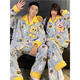 Cut Rain and Rainbow Spongebob Couple Pajamas Women's Coral Fleece Autumn and Winter Plus Velvet Thickened Flannel Men's Home Clothing Set 59918 Crayon Shin-chan Upgraded Version Thickened and Warm L Male Size Recommended Weight 110-120 Jin Jin equals 0.5 kg