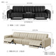 Gujia Home (Kuka) Italienische leichte Luxus luxuriöse nullwandige elektrische Funktion Ledersofa Wohnzimmer 6296 [Klavierschlüssel schwarz] Vierperson Double Electric