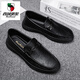 
Western Region Camel (VANCAMEL) Doudou Shoes Men's 2025 Autumn Trendy Leather Shoes Men's Casual Shoes British Lazy Trendy Shoes versatile GZ-882 Black 39