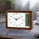 Hanshi (Hense) solid wood table clock creative desktop clock perpetual calendar table clock placement home quartz clock HD76 small quartz