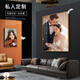 Linyu living room hanging painting landscape landscape painting new Chinese style sofa background wall decoration painting tea room office mural ink water flow to make money-A style 150*60cm teak color solid wood frame glossy crystal porcelain style