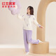 
Hongdou Home (Hodohome) pajamas women's flannel sweet pullover pajamas women's soft warm round neck home clothing Fengling purple 728 165/88A