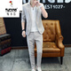 Pic (Tucano) Été de costume décontracté d'été pour hommes ensemble de style coréen jeune tendance slim ajustement petite à mi-manche 9902 kaki [top + pantalon] m