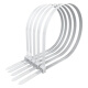 JiuqiangGu autoblock-verbins de câbles en nylon, courroie de gestion des câbles, installation principale de la machine, jardinage, gestion du câble de bureau du câble, sangle de liaison au harnais et de liaison au câble 3.6 * 200 mm Standard White 500 bandes / pack 1381