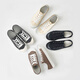 Muji Muji, hombres y mujeres, no es fácil de fatiga, no es fácil de mojar, y zapatos casuales sin sexo, zapatos blancos pequeños, zapatos de lona, ​​negro (fondo negro) 1a 225 mm / 35 tamaño (el tamaño es más grande y una talla más pequeña)
