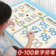 数字描红本儿童控笔训练字帖幼儿园水画画画本宝宝涂色绘本练字帖 拼音控笔32页【声母+韵母+音节】2支笔+1擦板+