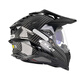 LS2 Carbonfaser-Offroad-Zughelm-Motorradhelm Männer und Frauen Motorrad vier Jahreszeiten Anti-Fog Dual Lens MX701 Kohlefaser 6K-Gloss Black M (53-54)