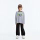 Little MO&Co. Children's clothing autumn new style pure cotton striped graffiti long-sleeved T-shirt for boys and girls KBD3TEE019 blue and white stripes 120 120/60