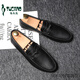 Specht Beanie Schuhe Herren neue Männerschuhe Sommer atmungsaktiver Trend Britische Freizeitlederschuhe Herren echte Leder D826 Brown 40