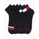 Tommy Hilfiger autumn and winter socks Tommy Men's 6 pairs of white sports socks shock-absorbing socks men's socks sweat-absorbing and breathable basketball socks Solid White 6 pairs all sizes