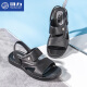 Huili Sandalen Herrener Freizeit Strand Kühl nicht rutsch Sommer wasserdichte plastische keaste-resistente Dual-Purple-Sandalen 3888 Brown 39
