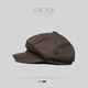 Xibai Republic of China Student Hut Oktopus Hut Japanisch-englisch-englisch retro Baseballhut Baskenmänner Zeitungsmaler Maler Kaffee 58-60 cm