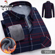 Spechtshemd Männer Wintermänner plus Fleece Long-Ärmeln Hemd warme mittlere und ältere Plaidhemd Vater Vater Top 1xm21/BN08 9903 L