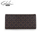 SaTCHI wallet women's long version of fashion versatile women's ticket clip trendy wallet women's simple 2-fold coin wallet trendy brown/dark red