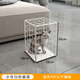 Cat Cage Home Super Large Free Space Cat Nest Dog Cage Puppy Cage Six Sides Portable Folding Pet Cage White 30*20*20cm 4Jin Jin is equal to about 0.5kg