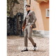 BUSYCON brown wool suit men's suit high-end groom wedding dress formal men's business casual commuter suit brown (two-piece suit top + pants) 48 reference weight 120Jin Jin is equal to 0.5kg -135Jin Jin is equal to 0.5kg