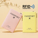 Gumuni Travel Passport Certificate Protection Fall Anti-Diebstahl-Bürsten RFID Multifunktion tragbarer ID-Ordner Anti-Scan Universal Ticket Clip Advanced Schwarz