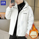 Veste pour hommes Romon (Romon) Nouvelle veste peluche à la mode automne et hivernale pour la jeunesse en coton épaissi lâche [épaissis] LM9904 Gray Pluce L Suggestion 115-135 (Jin [Jin est égal à 0,5 kg]))