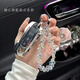 Dipur Light Luxury Chaîne de téléphonie mobile Lanyard poignet Couleur courte transparente Crystal Crystal Per perlé à la main Anti-Lost Chaîne de téléphonie mobile Lanyard Anti-Lost Chaîne de téléphonie mobile Lanyard Téléphone mobile Décoration suspendue