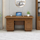 Rulan solid wood desk boss desk and chair combination new Chinese style executive desk home computer desk writing desk 1.4 meters desk walnut color