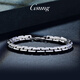 GsunG platinum men's bracelet PT950 new cross carving bracelet atmospheric platinum bracelet men's shiny dense card chain PT950 bracelet about 15 grams pre-ordered
