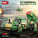 Woma Dongfeng 41 Lanceur de missiles Blocs de construction Hélicoptère Fighter Military Assembly Model Boys Children's Day Toys Toys Hongqi 16 Missile Véhicule 4-en-1 [683 particules]