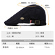 Desina Beret Men's Retro Old-Time Forward Hat All-match Outdoor Travel Fashion Holed Hat Peaked Cap Black One Size Adjustable (55-60cm)