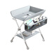 Clcey Windel Tabelle faltbare einfache Babypflege Tabelle Crib Baby Windelwechsel Tabelle Neugeborene Touch Tabelle Windel Tisch - graues mobiles Modell + Drei -teiliger Set