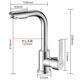 KeGoo Grewet Washbasin Cuenca de baño Fregadero de baño Mabané de baño Washbasin Freucet universal caliente K1048