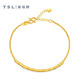 Xie Ruilin (TSL) gold bracelet for women 5G technology pure gold square tube bracelet hand jewelry gift XK679 about 3g