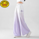 G.DUCKKIDS Little Yellow Duck Girls Set 2024 New Children's Chinese Style Summer Two-Piece Set Medium-Grand Children's Fashionable Quick Dry Clothes 9889 White + 15117 Purple Pants 120 cm