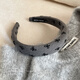 Morning Star Summer Gray Fabric High Headband Women's New Fashion Versatile Headband Hairpin High-end Hair Bundle One wide-brimmed gray bow headband