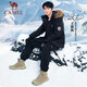 Camel (Kamel) [wie Wang Junkai] Outdoor Sportshose Multifunktion Multifunktion Soft Shell Hosen Herbst und Winter Neue Sports Casual Hosen A14catg688, Phantom Black, Herren's s