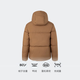 Adidas阿迪达斯  男子轻运动拒水防泼保暖连帽鸭绒面包羽绒服 JV6189 M