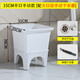 Mop pool ceramic balcony washing mop pool household mop pool bathroom small and large mop basin with high curved faucet 35 cm straight leg type manual drain