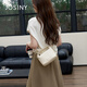 Josiny Bag Women's 2024 New Zipper Lightweight Square Bag Mini Fashion Mobile Phone Bag One-Shoulder Crossbody Bag Black Small