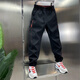 Feidi Sen Meng's pants for men's autumn and winter loose small feet casual pants for boys fashion and versatile sports Harun tying pants 326 black 33 (recommended 155-165Jin [Jin equals 0.5 kg])
