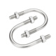 Suizhiyu 304 Edelstahl U-Type-Karte U-Typ Bolzenschraube Snap-Klemme Befestigungsteile M10*1591 SET mit 2 Frauen enthalten