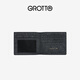 Gele classic sheepskin short wallet handmade genuine leather multi-card card clip card bag couple Chinese Valentine's Day gift classic black (little boy)