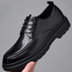 
Playboy leather shoes for men in 2025 spring new British style genuine leather business formal wear men's casual shoes black wedding groom shoes black [lace-up style] 9761 40