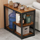
Zhuobo tea table tea table side sofa table small table tea table tea cabinet storage rack CJ07 black wood grain