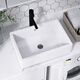 Jiumuwang (JOXOD) Arbeitsplatte Basin Fitionssensi Arbeitsplatten -Basin -Balkon -Waschbecken Einzugsbecken Haushaltswaschbeckengröße Quadratwaschbeckenhygiene 6210 klein (370 x 235x120)